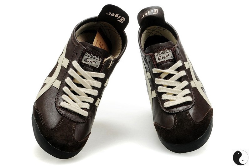 Womens Onitsuka Tiger Mexico 66 Brown Beige Shoes - Click Image to Close