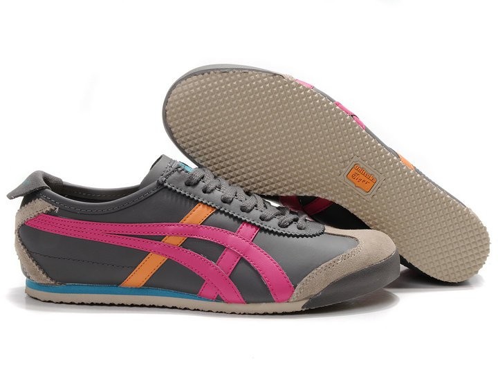 Womens Onitsuka Tiger Mexico 66 Grey/ Red/ Orange Shoes