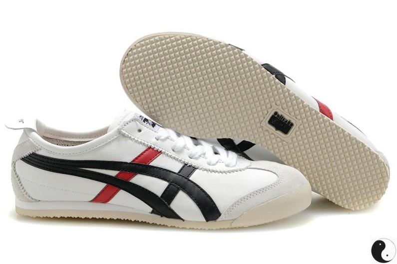 Womens Onitsuka Tiger Mexico 66 White/ Black/ Red Shoes
