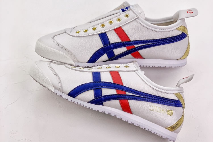 (White/ Blue/ Red/ Gold) Mexico 66 Slip On Shoes