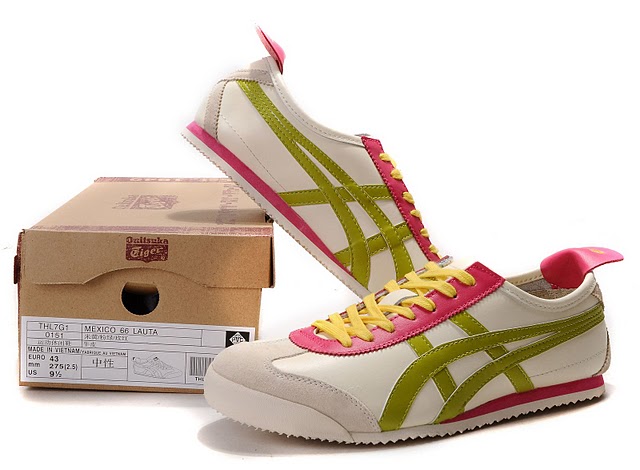 Men's Onitsuka Tiger Mexico 66 LAUTA Shoes (Beige/ Chlorine/ Magenta)