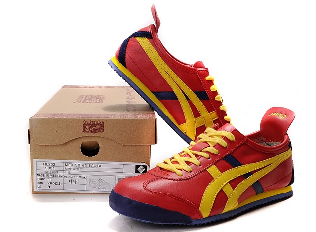 Men's Onitsuka Tiger Mexico 66 LAUTA Shoes (Red/ Yellow/ Purple)