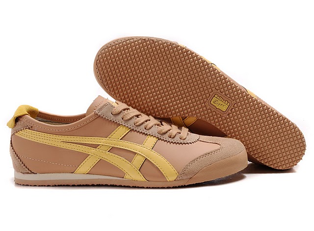 Men's Onitsuka Tiger Mexico 66 Sport Shoes (Dark Pink/ Yellow)