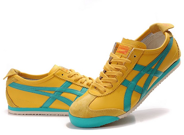 (Yellow/ DK Green) Mens Onitsuka Tiger Mexico 66 Shoes