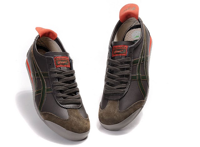 Onitsuka Tiger Mexico 66 Shoes (Chocolate/ Army Green/ Tomato) - Click Image to Close