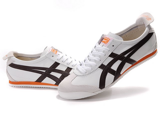 Men's ASICS Onitsuka Tiger Mexico 66 Sport Shoes (White/ Brown/ Orange ...