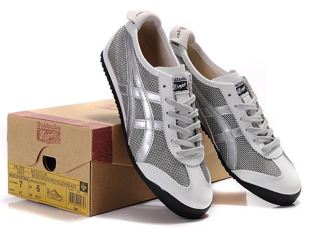 Men's ASICS Onitsuka Tiger Mexico 66 Sport Shoes (Silver)