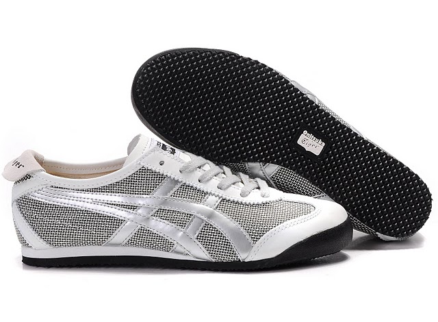 Men's ASICS Onitsuka Tiger Mexico 66 Sport Shoes (Silver) - Click Image to Close