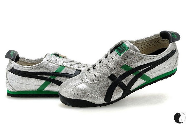 (Silver/ Black/ Green) Onitsuka Tiger Mexico 66 Shoes