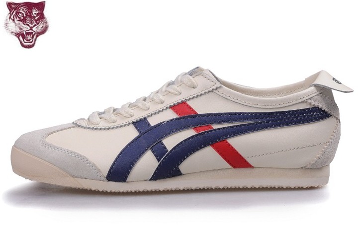 Men's Onitsuka Tiger Mexico 66 Shoes (Beige/ Blue/ Red) [HL202-0239 ...