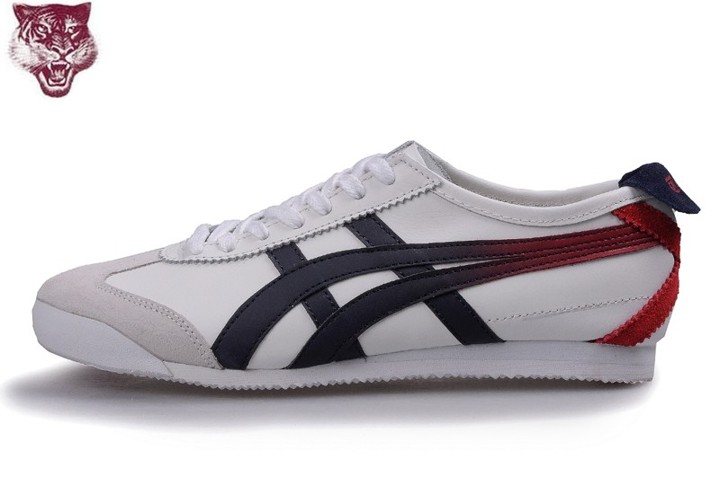 Men's & Women's Onitsuka Tiger Mexico 66 Sport Shoes (Beige/ DK Blue ...