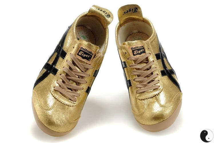 (Gold/ Black) Onitsuka Tiger Mexico 66 Shoes - Click Image to Close