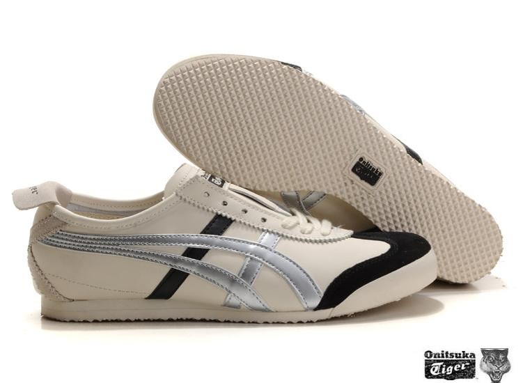 Men's Onitsuka Tiger Mexico 66 Shoes (White/ Silver/ Black)