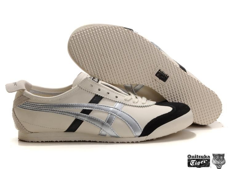 Men's Onitsuka Tiger Mexico 66 Shoes (White/ Silver/ Black) [TH9J4L ...