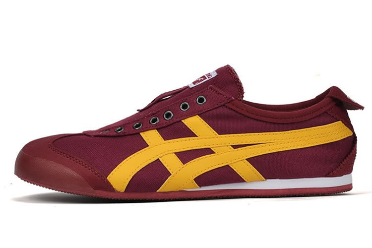 (Claret-Red/ Yellow) Onitsuka Tiger Mexico 66 Paraty Shoes - Click Image to Close