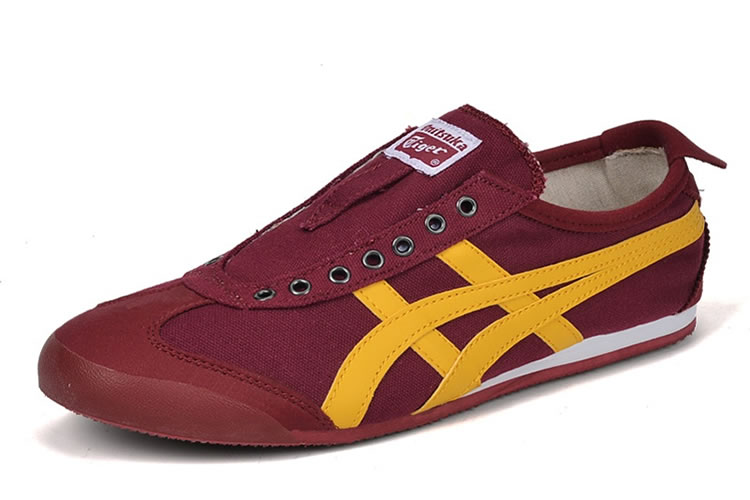 (Claret-Red/ Yellow) Onitsuka Tiger Mexico 66 Paraty Shoes - Click Image to Close