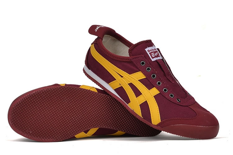 (Claret-Red/ Yellow) Onitsuka Tiger Mexico 66 Paraty Shoes