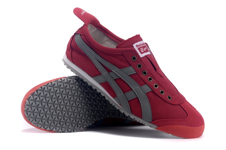 (Red/ Grey) Onitsuka Tiger Mexico 66 Paraty Shoes - Click Image to Close