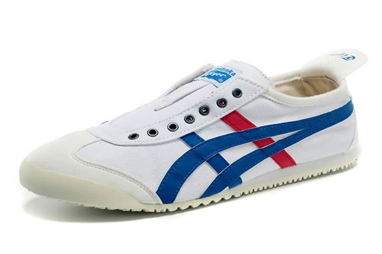 (White/ Blue/ Red) Onitsuka Tiger Mexico 66 Slip On Shoes - Click Image to Close