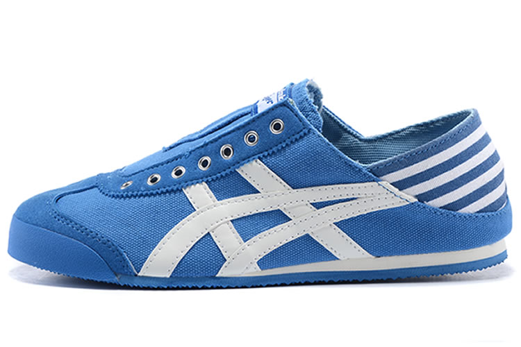 (Blue/ White) Onitsuka Tiger Mexico 66 Slip On Shoes - Click Image to Close