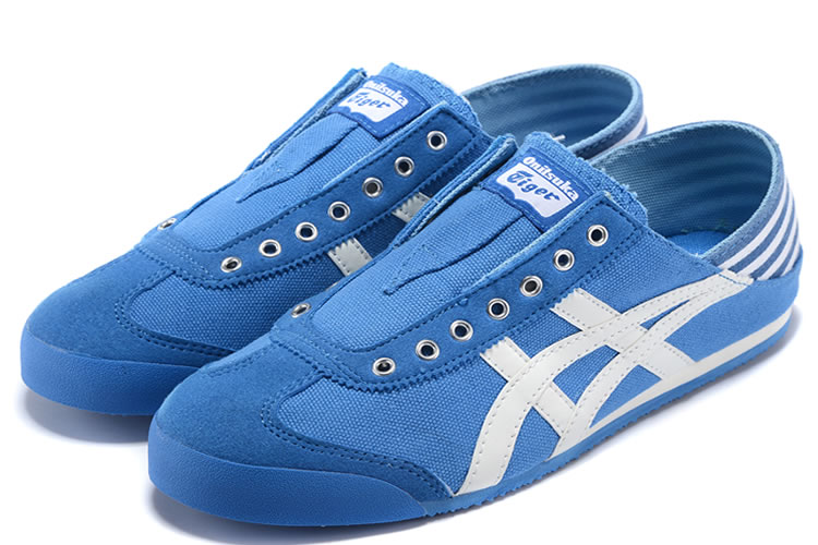 (Blue/ White) Onitsuka Tiger Mexico 66 Slip On Shoes