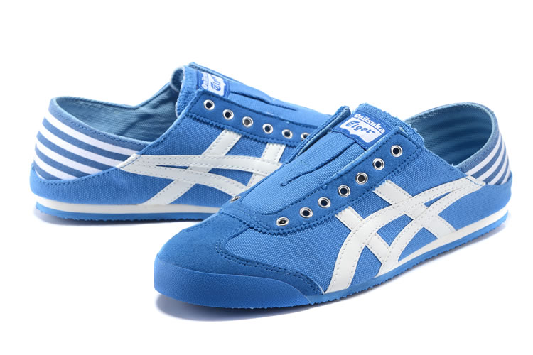 (Blue/ White) Onitsuka Tiger Mexico 66 Slip On Shoes