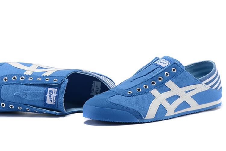 (Blue/ White) Onitsuka Tiger Mexico 66 Slip On Shoes