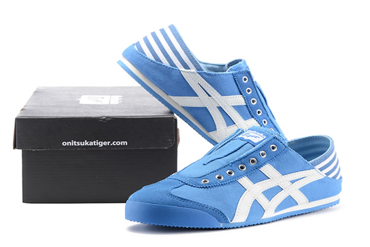 (Blue/ White) Onitsuka Tiger Mexico 66 Slip On Shoes