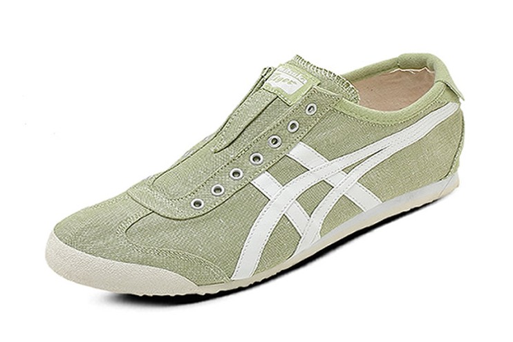 (LT Green/ White) Onitsuka Tiger Mexico 66 Slip On Shoes - Click Image to Close