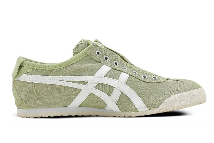 (LT Green/ White) Onitsuka Tiger Mexico 66 Slip On Shoes - Click Image to Close