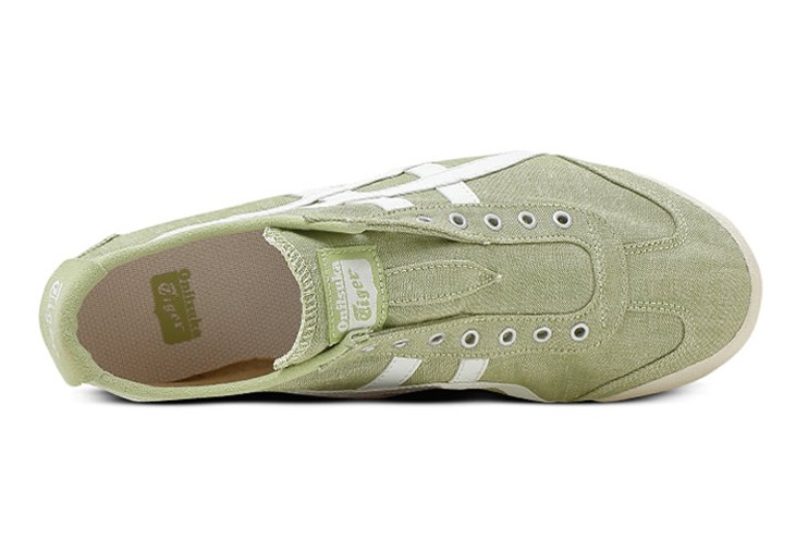 (LT Green/ White) Onitsuka Tiger Mexico 66 Slip On Shoes