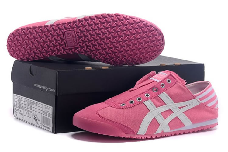 (Pink/ Beige) Onitsuka Tiger Mexico 66 Slip On Women Shoes
