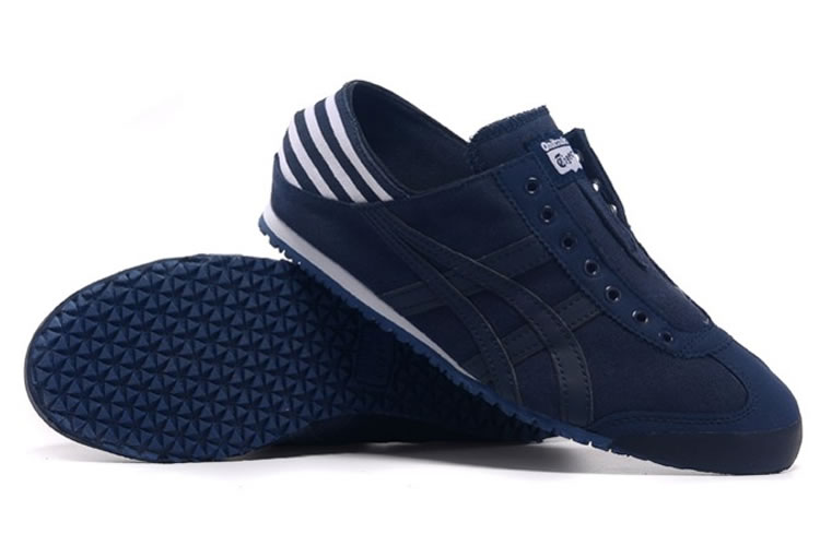 (DK Blue/ White) Onitsuka Tiger Mexico 66 Paraty Shoes - Click Image to Close