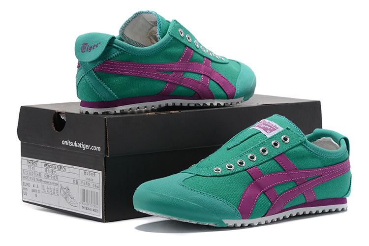 (Green/ Purple) Onitsuka Tiger Mexico 66 Slip On Shoes - Click Image to Close