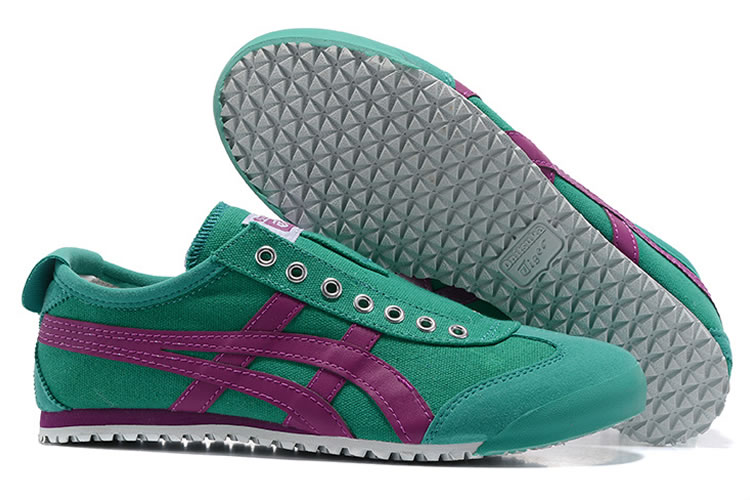 (Green/ Purple) Onitsuka Tiger Mexico 66 Slip On Shoes - Click Image to Close