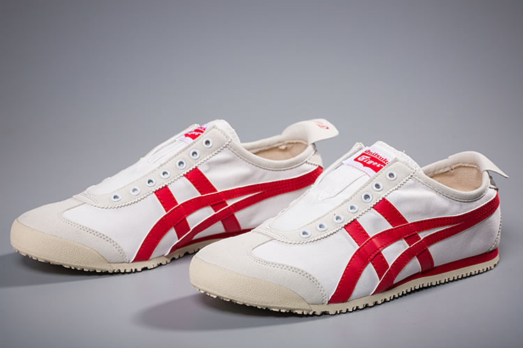 (White/ Red) Onitsuka Tiger Slip On New Shoes