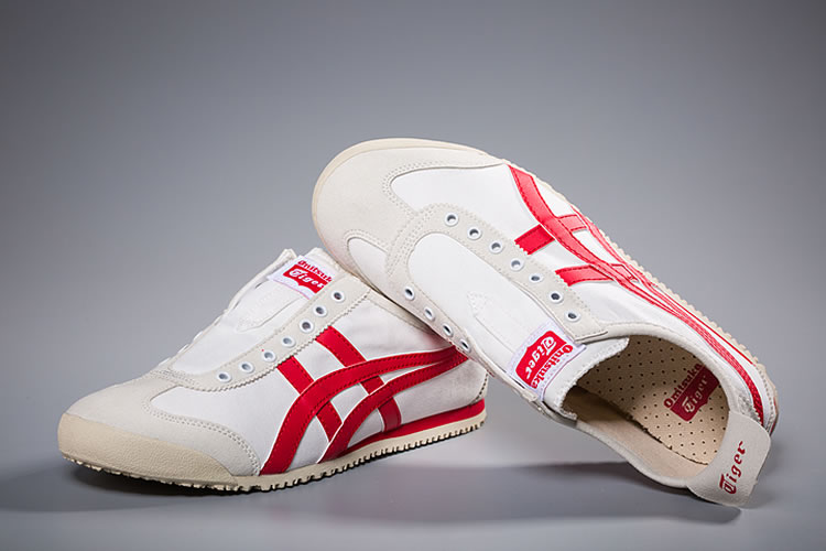 White/ Red) Onitsuka Tiger Slip On New 