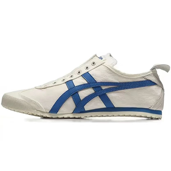 (White/ Blue) Onitsuka Tiger Slip On New Shoes