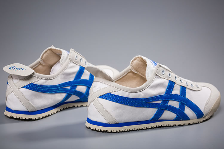 (White/ Blue) Onitsuka Tiger Slip On New Shoes