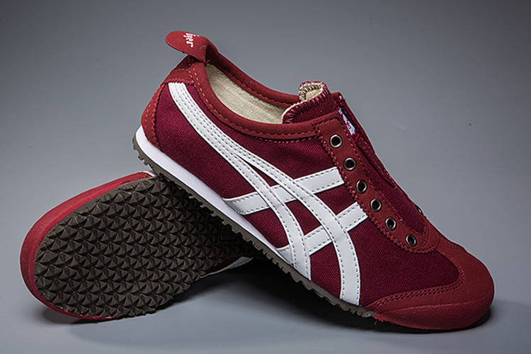 (Red/ White) Onitsuka Tiger Mexico 66 Slip On Shoes