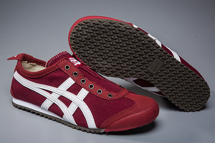 (Red/ White) Onitsuka Tiger Mexico 66 Slip On Shoes