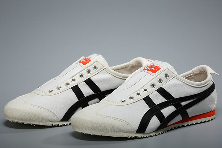 Onitsuka Tiger Slip On (Cream/ Black/ Orange) Shoes - Click Image to Close