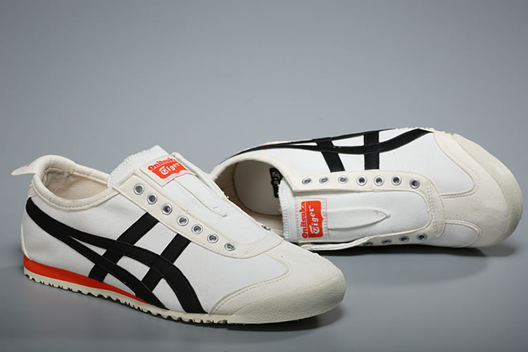 Onitsuka Tiger Slip On (Cream/ Black/ Orange) Shoes - Click Image to Close