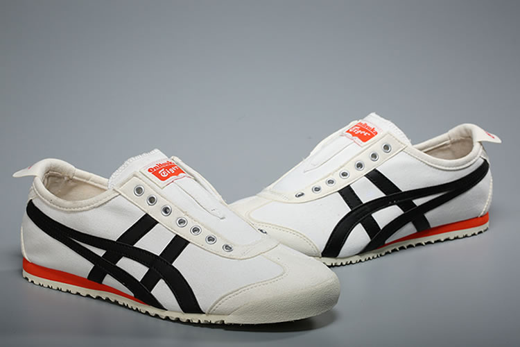 Onitsuka Tiger Slip On (Cream/ Black/ Orange) Shoes - Click Image to Close