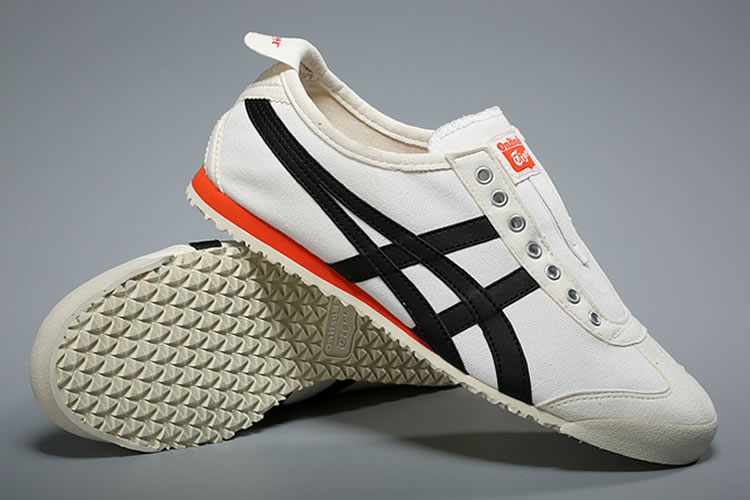 Onitsuka Tiger Slip On (Cream/ Black/ Orange) Shoes