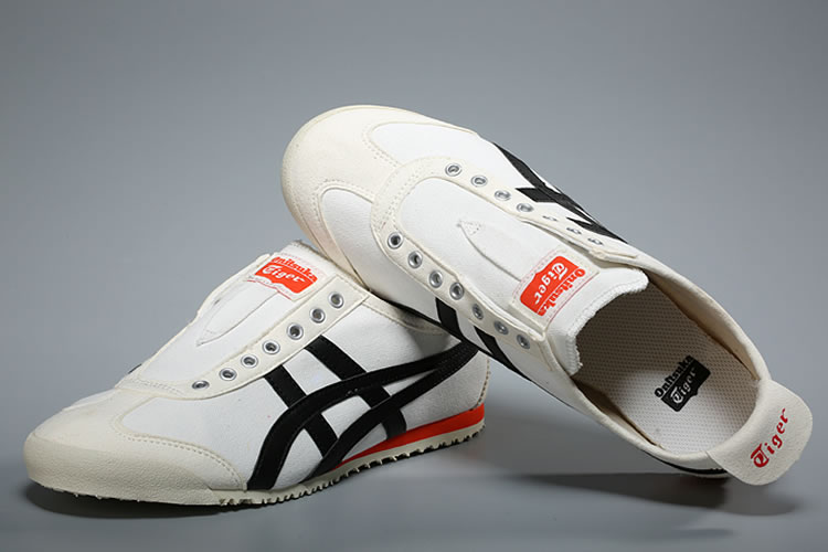 Onitsuka Tiger Slip On (Cream/ Black/ Orange) Shoes - Click Image to Close