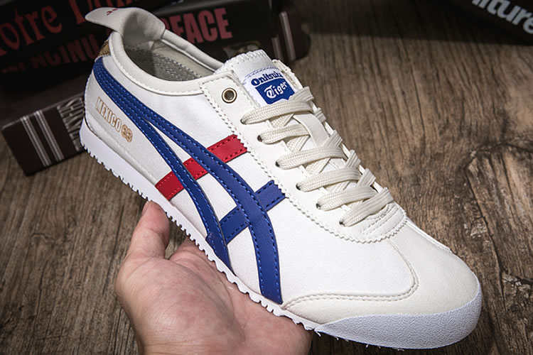 (White/ Blue/ Red/ Gold) Onitsuka Tiger Canvas Shoes - Click Image to Close