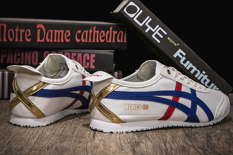 (White/ Blue/ Red/ Gold) Mexico 66 Canvas Shoes