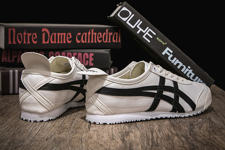 (White/ Black) Onitsuka Tiger Canvas Shoes - Click Image to Close