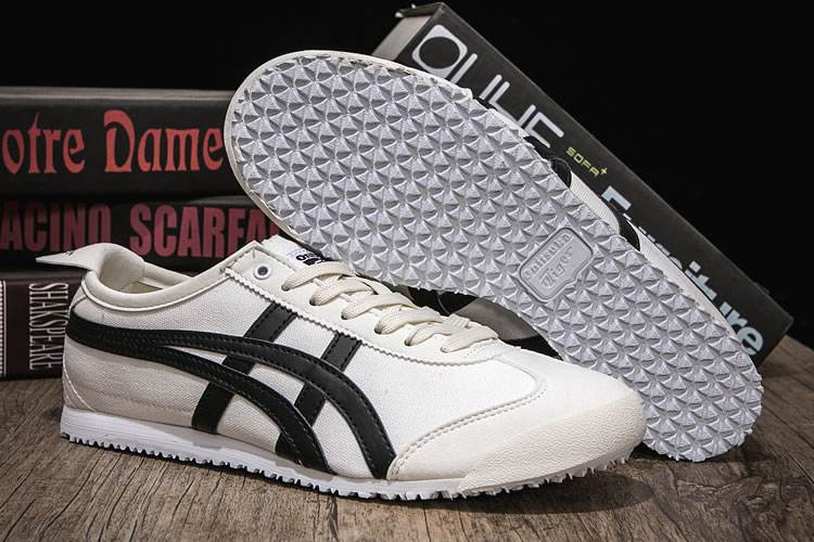 (White/ Black) Onitsuka Tiger Canvas Shoes - Click Image to Close